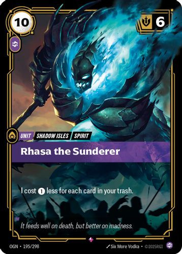 |RB01|[OGN-195/298](R) Rhasa the Sunderer {Foil}