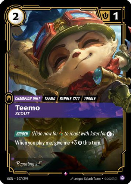 |RB01|[OGN-197/298](R) Teemo - Scout {Foil}