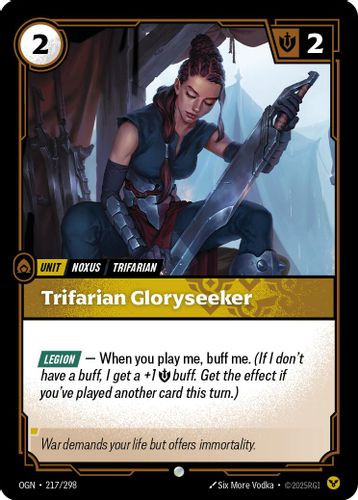 |RB01|[OGN-217/298](C) Trifarian Gloryseeker {Foil}