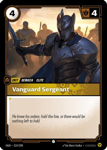 |RB01|[OGN-219/298](C) Vanguard Sergeant {Foil}