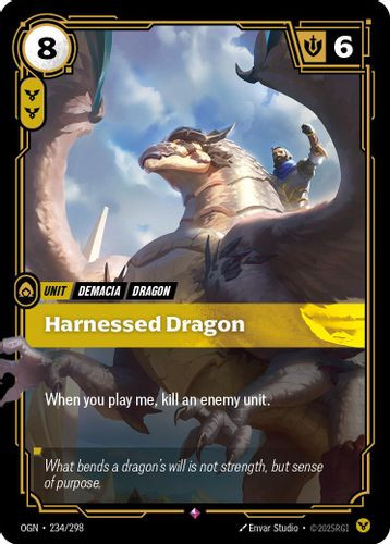 |RB01|[OGN-234/298](R) Harnessed Dragon {Foil}