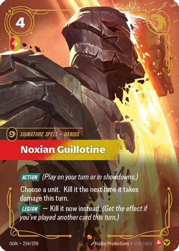 |RB01|[OGN-254/298](E) Noxian Guillotine {Foil}