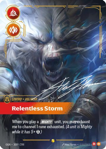 |RB01|[OGN-300*/298](SC) Volibear - Relentless Storm {Signature} {Foil}