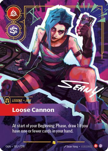 |RB01|[OGN-301*/298](SC) Jinx - Loose Cannon {Signature} {Foil}