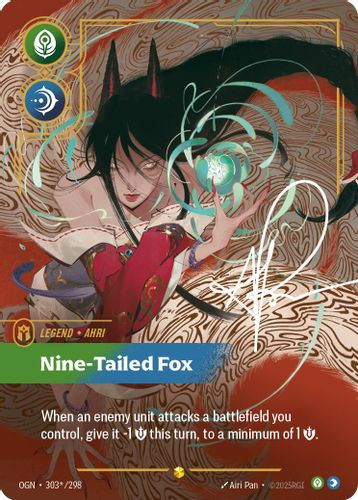 |RB01|[OGN-303*/298](SC) Ahri - Nine-Tailed Fox {Signature} {Foil}