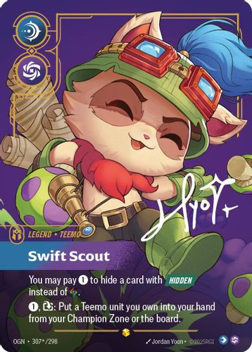 |RB01|[OGN-307*/298](SC) Teemo - Swift Scout {Signature} {Foil}
