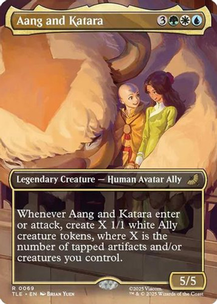 [TLE-0069](R) Aang and Katara (Borderless) (Foil)