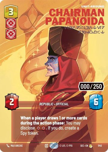 [06-SEC-EN-1145](R) Chairman Papanoida - Undaunted Diplomat (Serialized) (Foil) (148/250)