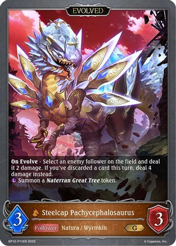 [BP12-P11EN](PG) Steelcap Pachycephalosaurus (Evolved) (Premium Foil)