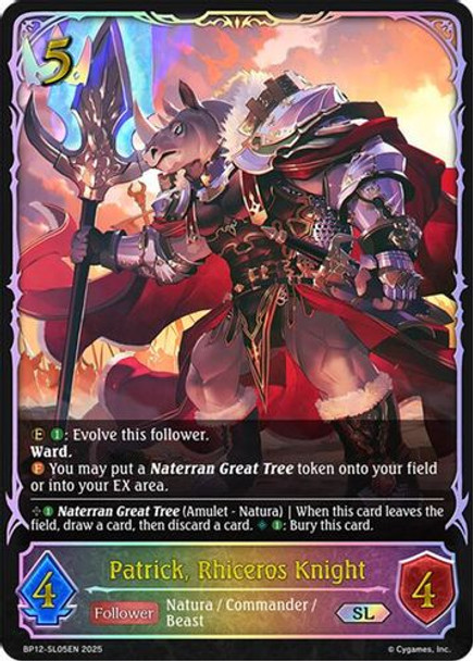 [BP12-SL05EN](SL) Patrick, Rhiceros Knight (Super Legendary)