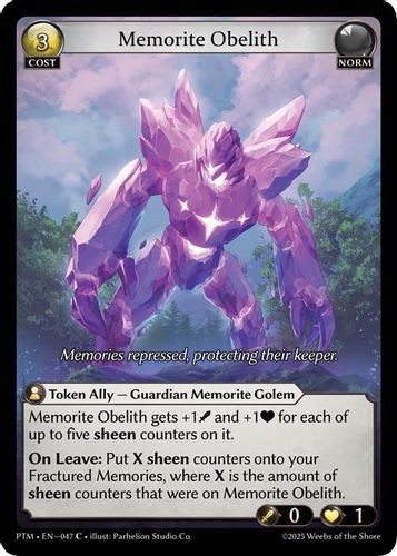 |GA08|<1st>[PTM-EN-047](C) Memorite Obelith {Alt Foil}
