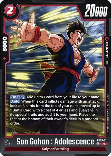 [FB08-011](R) Son Gohan : Adolescence (Foil)
