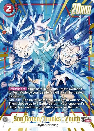 [FB08-009](SR) Son Goten/Trunks : Youth (1 Star Alt Art) (Foil)