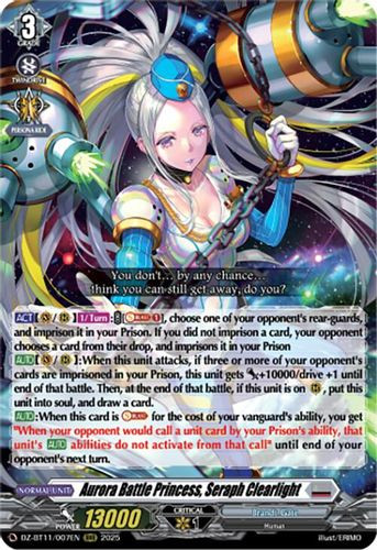 [DZ-BT11/007EN](RRR) Aurora Battle Princess, Seraph Clearlight