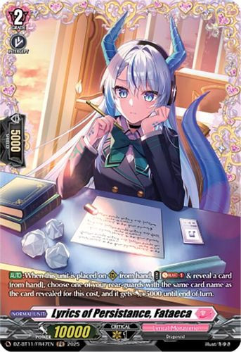 [DZ-BT11/FR47EN](FR) Lyrics of Persistance, Fataeca (FR)