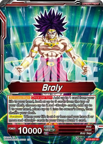 [BT29-002](UC) Broly // SS Broly, Increasing Power (Foil)