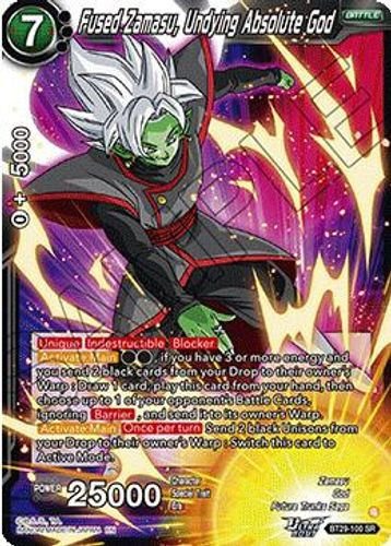 [BT29-100](SR) Fused Zamasu, Undying Absolute God (Foil)