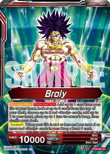[BT29-002](SLR) Broly // SS Broly, Increasing Power (Foil)