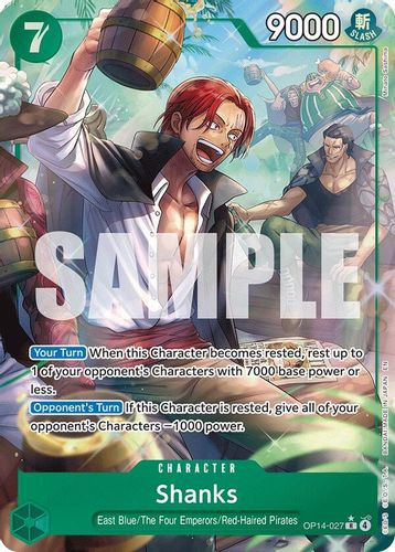 [OP14-027](R) Shanks (Alternate Art) (Foil)