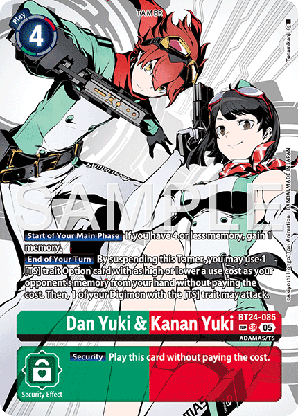 [BT24-085](SR) Dan Yuki & Kanan Yuki (SP Alt Art) (Foil)