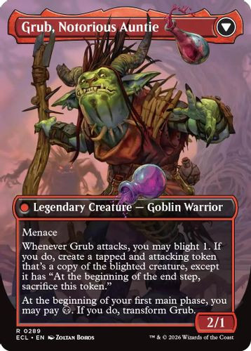[ECL-0289](R) Grub, Storied Matriarch // Grub, Notorious Auntie (Borderless)