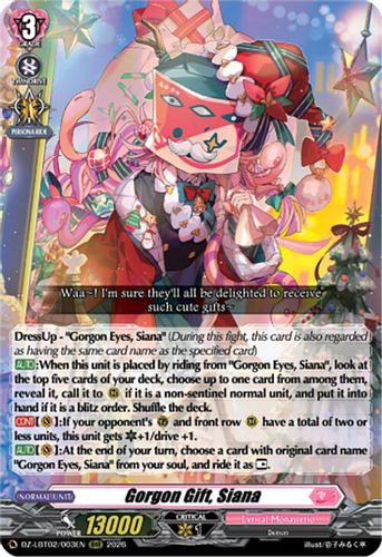 [DZ-LBT02/003EN](RRR) Gorgon Gift, Siana