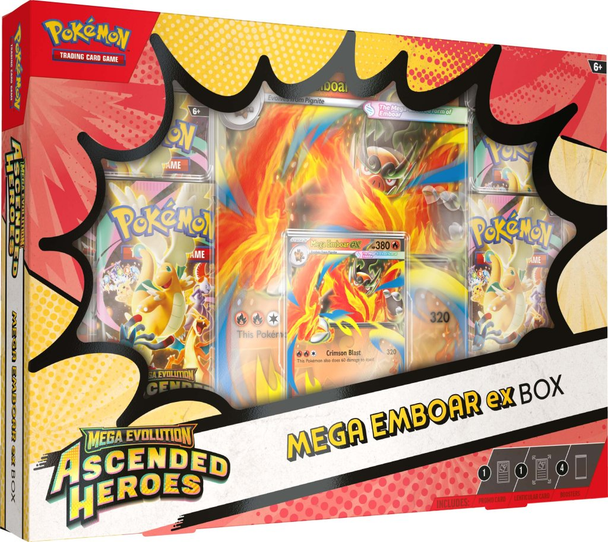 Pokemon Mega Evolution - Ascended Heroes Mega Emboar EX Box