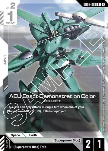 [GD03-081](C) AEU Enact Demonstration Color {Store Tournament Participant Pack 03} {Foil}