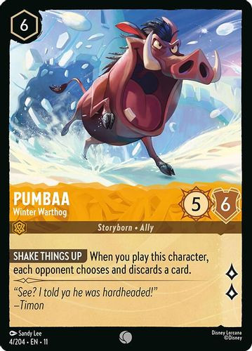 [LOR11-004/204](C) Pumbaa - Winter Warthog (Foil)