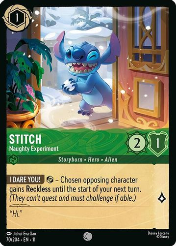 [LOR11-070/204](C) Stitch - Naughty Experiment (Foil)