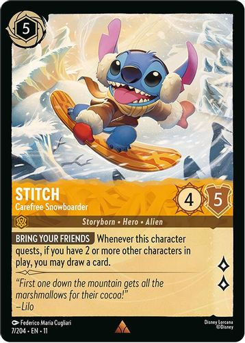 [LOR11-007/204](R) Stitch - Carefree Snowboarder (Foil)