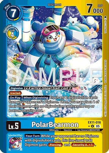 [EX11-016](U) PolarBearmon (1 Star Color Frame) (Foil)