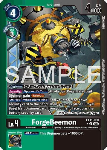 [EX11-030](C) ForgeBeemon (1 Star Color Frame) (Foil)