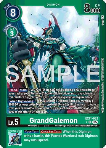 [EX11-032](U) GrandGalemon (1 Star Color Frame) (Foil)