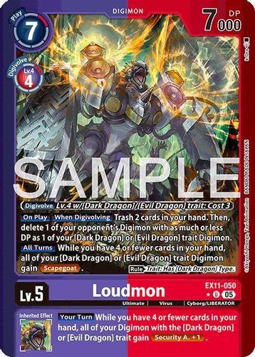 [EX11-050](U) Loudmon (1 Star Color Frame) (Foil)