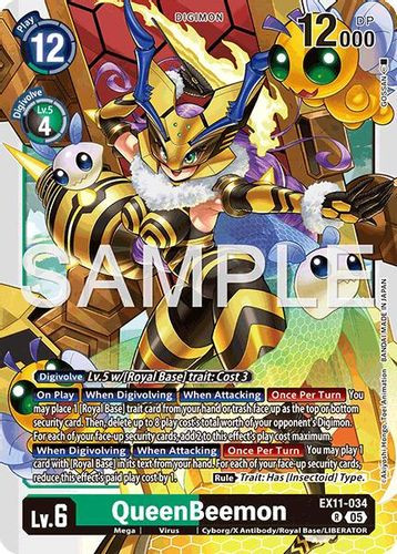 [EX11-034](R) QueenBeemon (Foil)