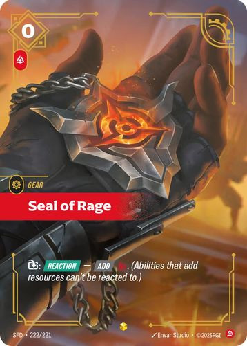 |RB02|[SFD-222/221](SC) Seal of Rage {Foil}