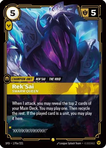 |RB02|[SFD-170a/221](AA) Rek'Sai - Swarm Queen {Alt Art} {Foil}