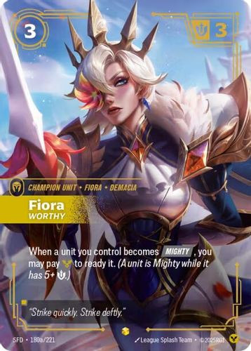 |RB02|[SFD-180a/221](AA) Fiora - Worthy {Alt Art} {Foil}