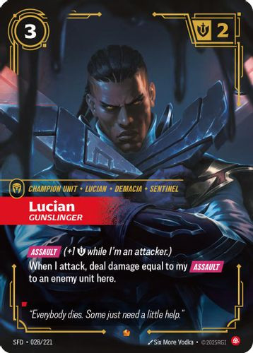 |RB02|[SFD-028/221](E) Lucian - Gunslinger {Foil}