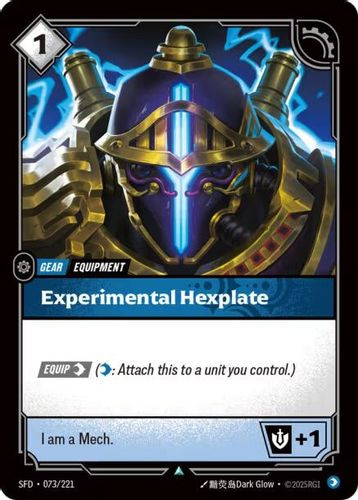 |RB02|[SFD-073/221](U) Experimental Hexplate {Foil}