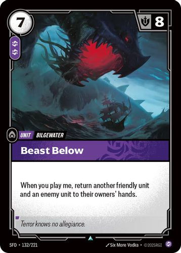 |RB02|[SFD-132/221](U) Beast Below {Foil}