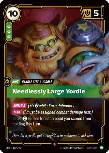 |RB02|[SFD-055/221](R) Needlessly Large Yordle {Foil}