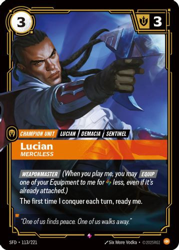 |RB02|[SFD-113/221](R) Lucian - Merciless {Foil}