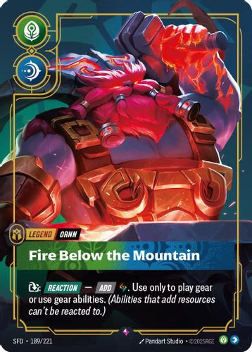 |RB02|[SFD-189/221](R) Ornn - Fire Below the Mountain {Foil}