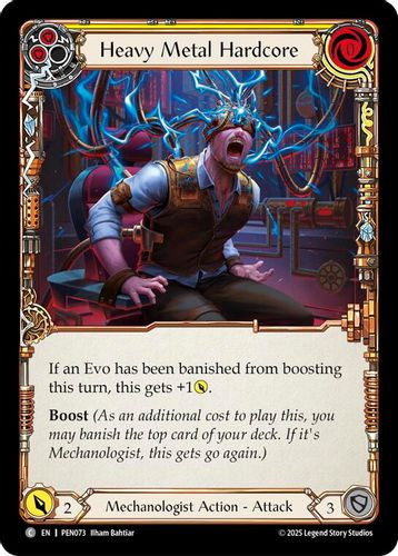 [FAB19 1st][PEN-073](C) Heavy Metal Hardcore (Yellow)