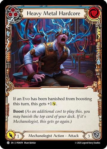 [FAB19 1st][PEN-074](C) Heavy Metal Hardcore (Blue)