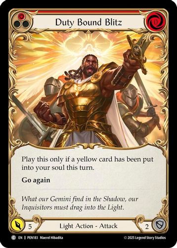 [FAB19 1st][PEN-183](C) Duty Bound Blitz (Red)