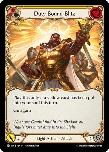 [FAB19 1st][PEN-184](C) Duty Bound Blitz (Yellow)