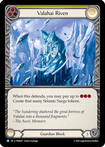[FAB19 1st][PEN-022](R) Valahai Riven (Yellow)